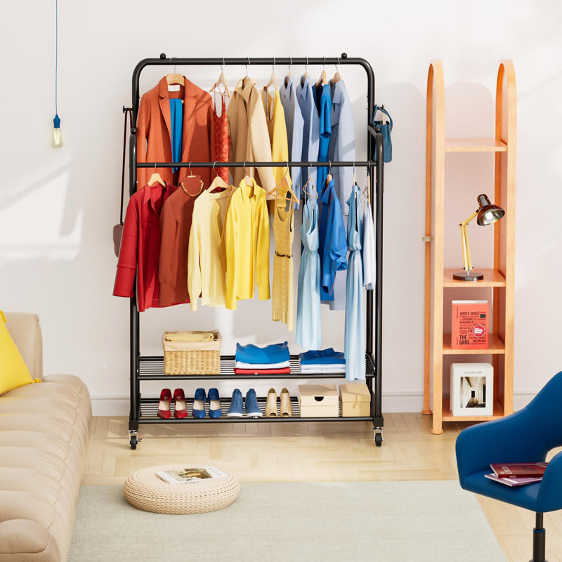 72cm Rolling Clothing Rack, Black