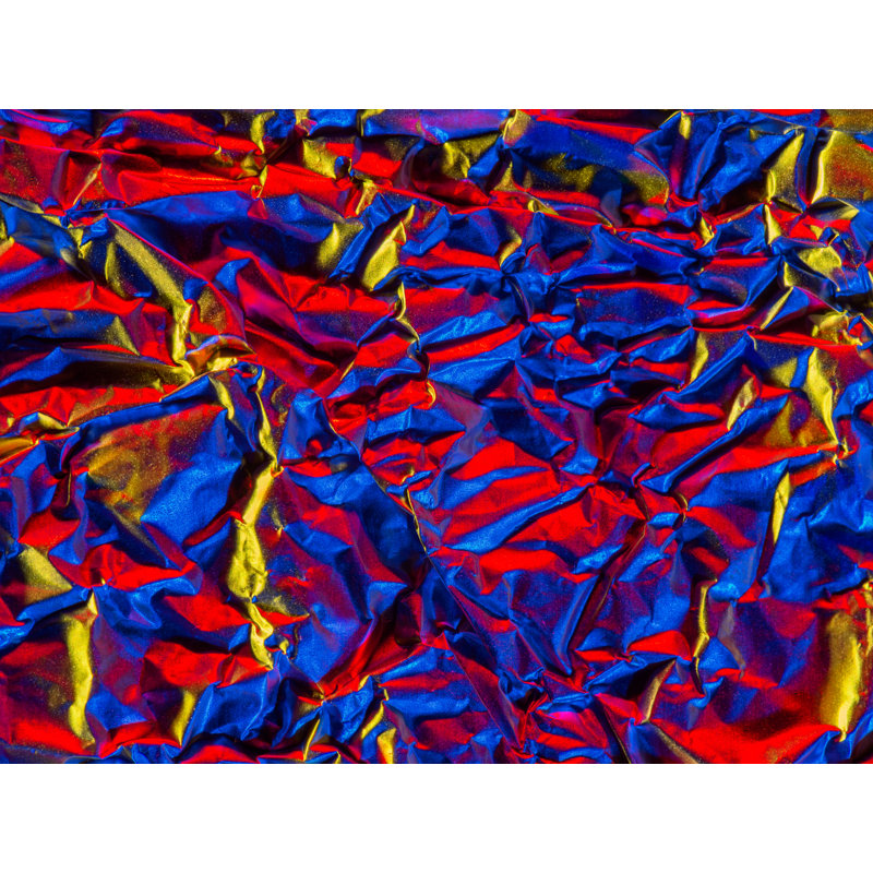 Aluminium Foil Print by Philippe Monthoux, Black Framed Canvas, 25" H x 33" W