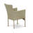 7 Piece Outdoor Patio Conversation Sets Consist of a Rectangle Wicker Dining Table with Glass Top and 6 Backyard Armchair with Cushion, Natural Linen-642267885
