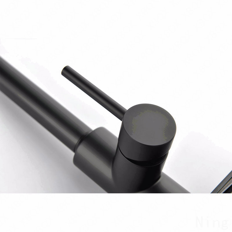 Robinet de cuisine avec douchette rétractable, Noir mat