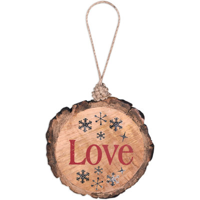 Ornement en bois «Love» - ensemble de 4