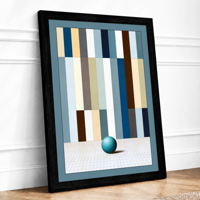 Geometric Sphere Study Minimalist - Framed Print