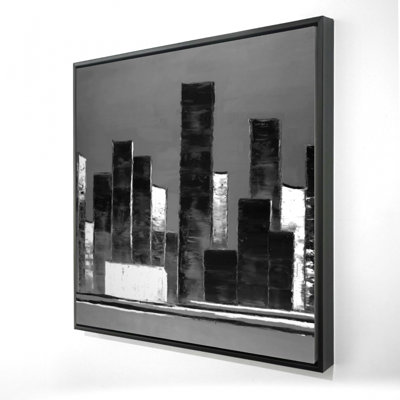 «Bâtiments abstraits en noir et blanc»