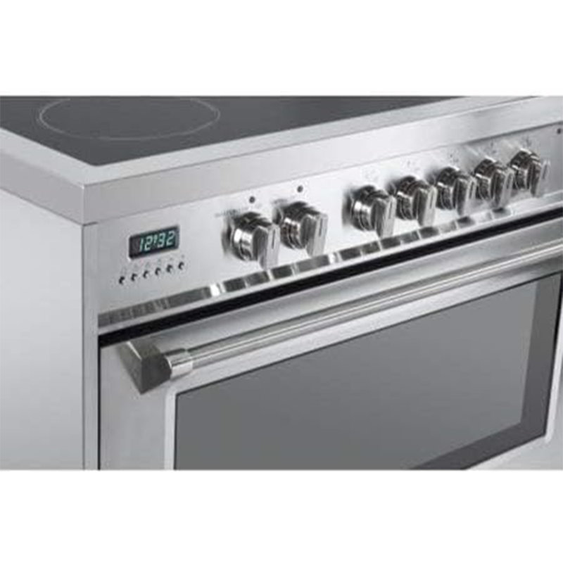 36" Electric Range With 5 Heating Elements Convection Oven 4.3 Cu. Ft. Capacity, 7 Functions Professional Electric Range Oven With Smooth Glass Top, Stainless Steel