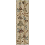 Tapis beige / bleu Perz