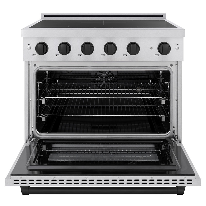 ZLINE Autograph 36 in. Paramount Induction Range with 5 Element Cooktop & Matte Black Accents, Matte Black