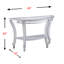 Console à miroir en demi-lune