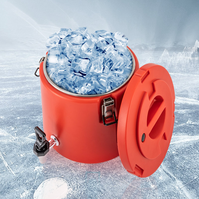 2.64 Gallon Insulated Beverage Dispenser Server Hot And Cold With Faucet, 13" H x 12" W x 12" D