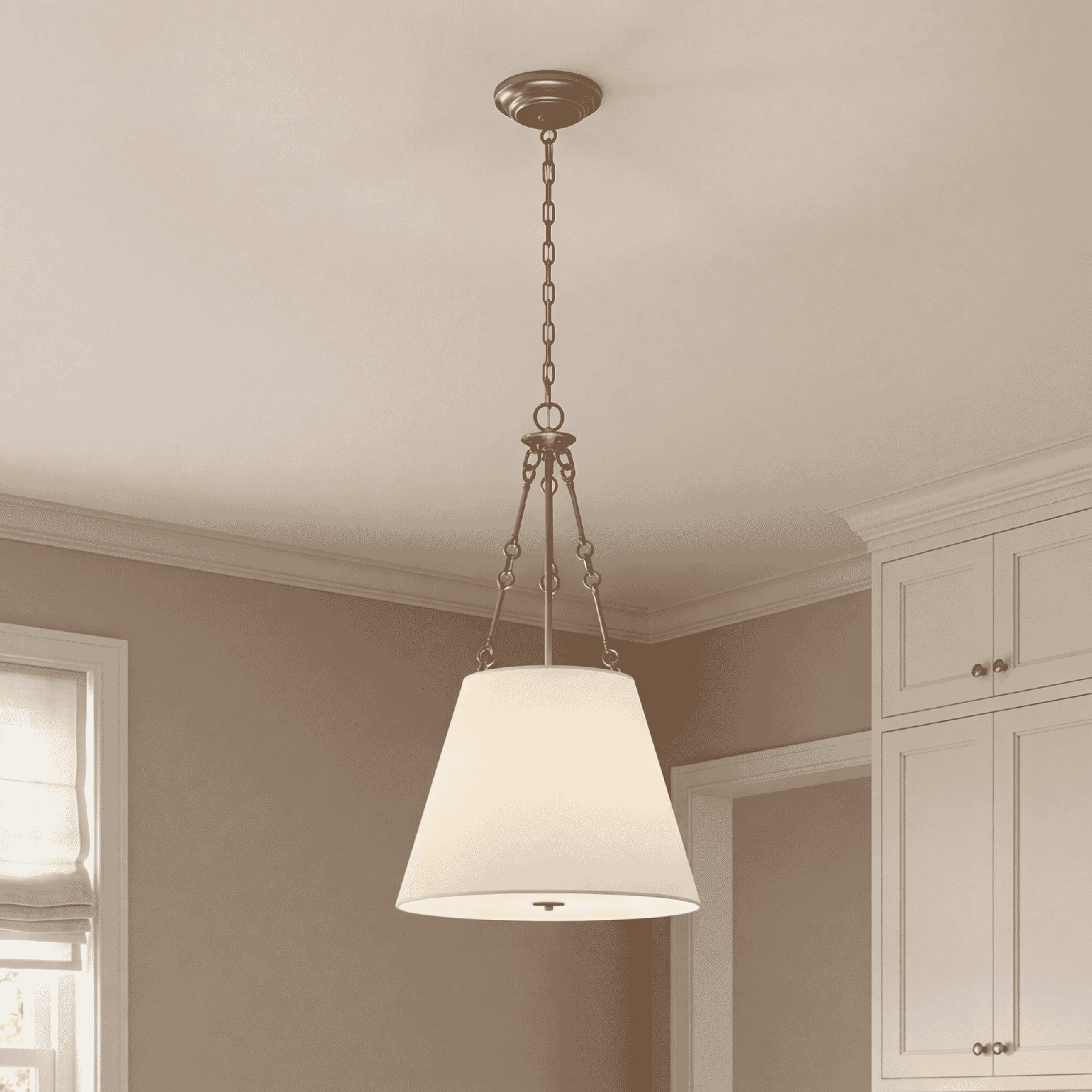 Lodi Dimmable 4-Light Pendant, English Bronze
