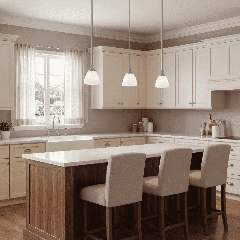 Mini-luminaire suspendu 1 lumière Savern House Herndon en nickel satiné, Nickel satiné