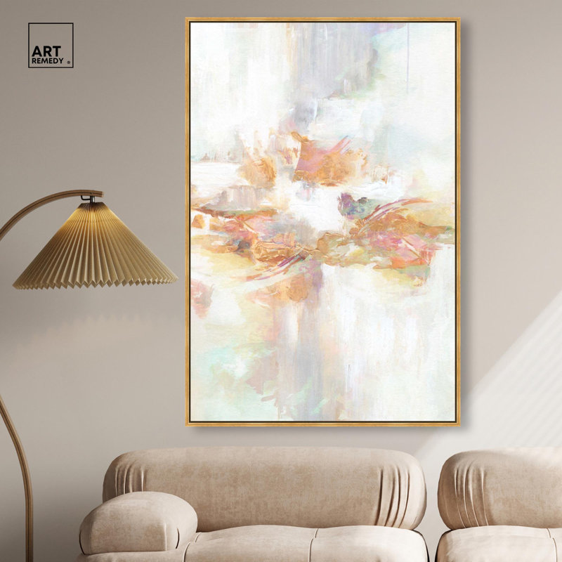 Grande impression sur toile Breath of Gold par Art Remedy, cadre noir, 10 x 15, H 55 po x l 37 po, Encadrement doré