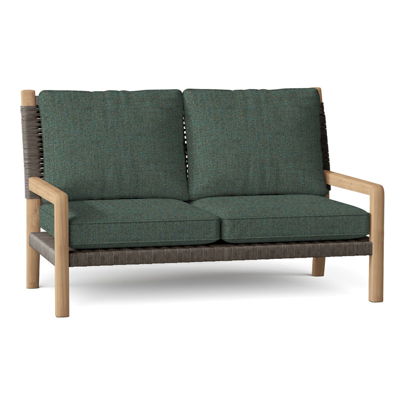 Hudson Outdoor 2 - Seat Loveseat, Hudson Charcoal Lace, Perigold Play Jungle