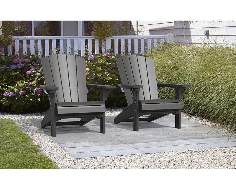 Keter Alpine Adirondack Chair, Grey, 1