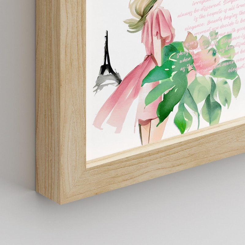 France Paris Tour Eiffel, téléphone à talons hauts, impression sur papier, 4 pièces, Naturel, H 10 po x l 8 po
