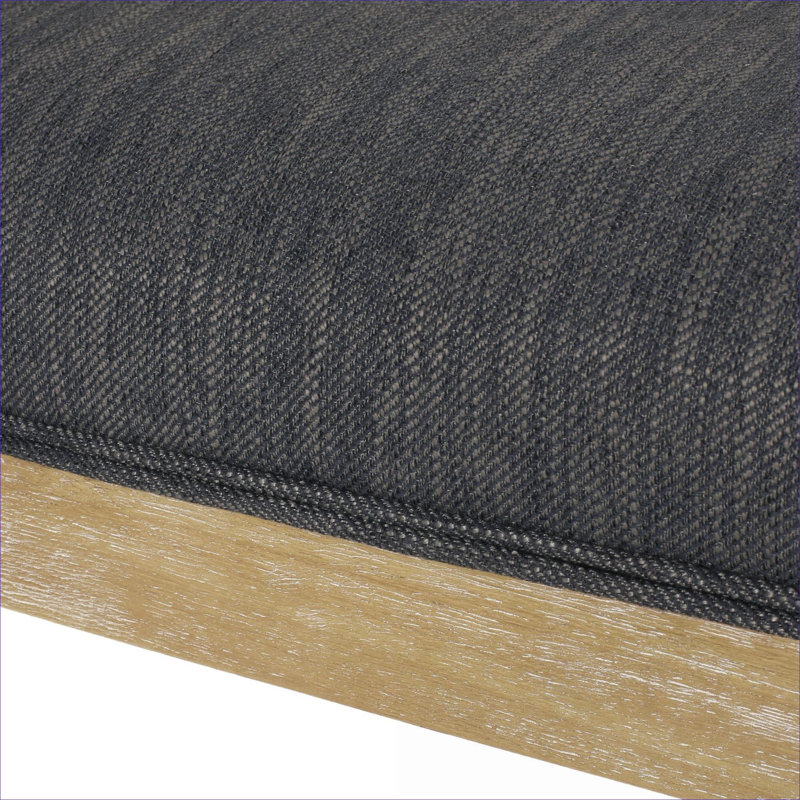Fauteuil d'appoint en bois d'hévéa gris anthracite pour salon, Gris