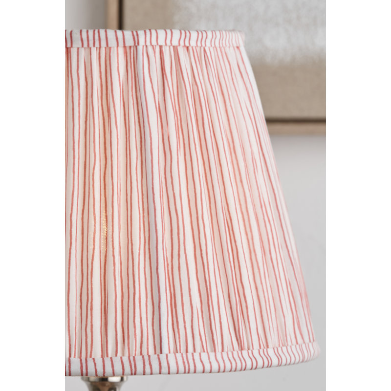 Pleated Cotton Lamp Shade, 24cm H x 35cm W x 35cm D, Cinnamon
