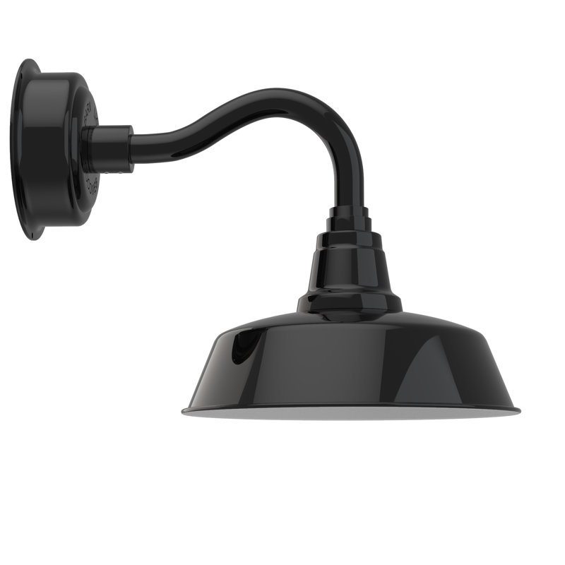 Luminaire de grange à del 1 lumière del Destinee, H 13,13 po x l 12 po x P 26 po, Noir