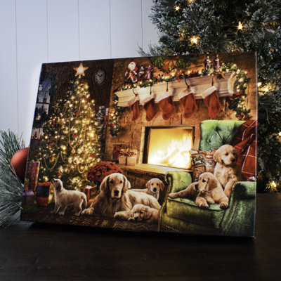 Toile de fond Golden Christmas 8x6