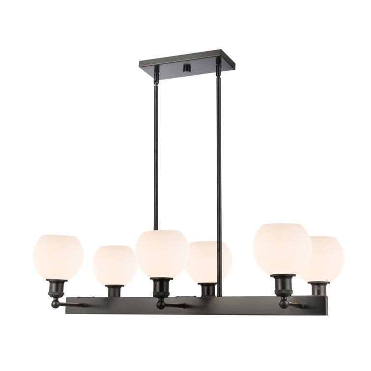 6 - Light Dimmable Linear Chandelier