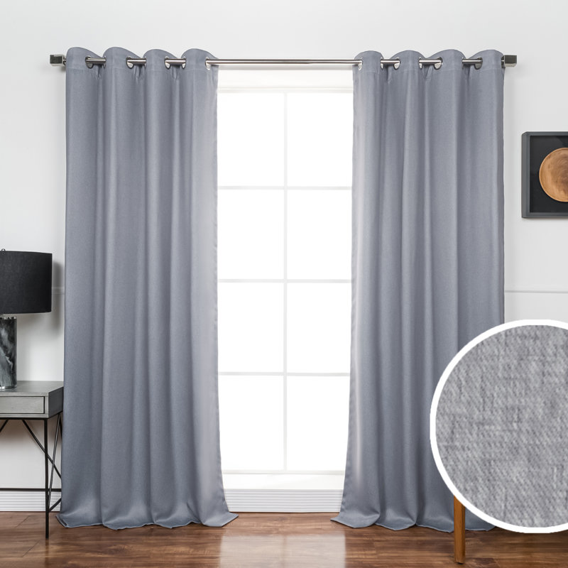 Paire de rideaux obscurcissant Jhoniel, L 52 po x L 96 po, Gris