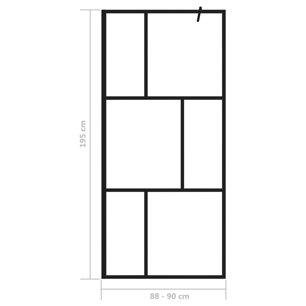 Janssen 0.5mm Glass Aluminium Fixed Shower Screen