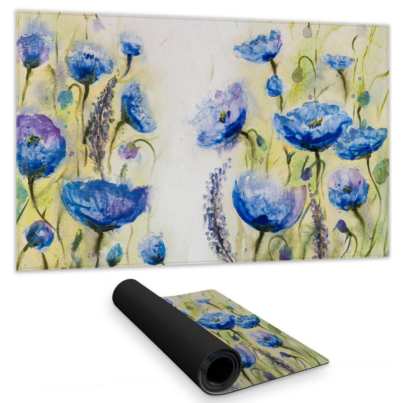Blue garden - 14.00"x24.25" Desk mat