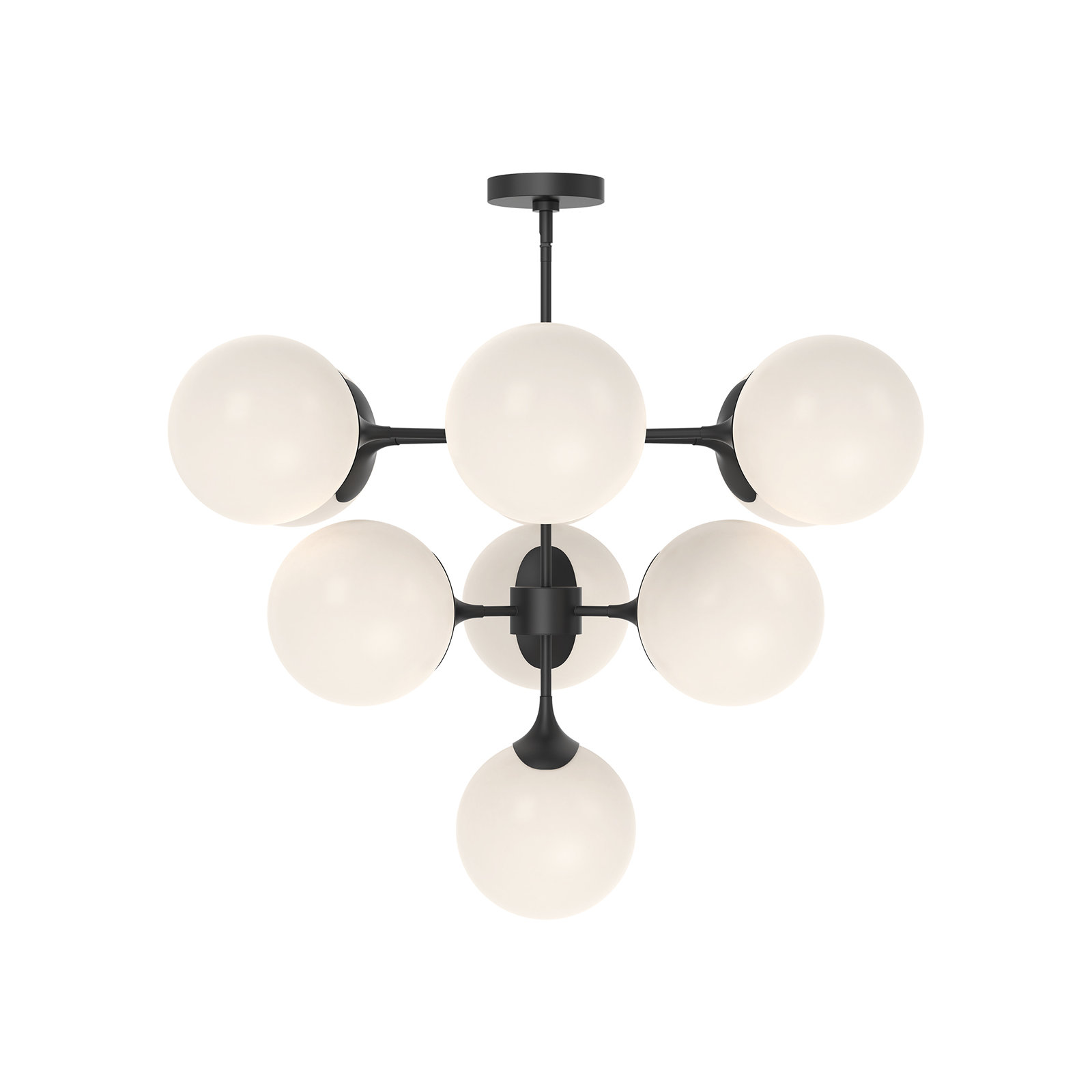 Nedra 10 - Light Chandelier, Matte Black