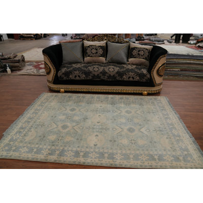 Geometric Transitional Oushak Oriental Area Rug 6x8