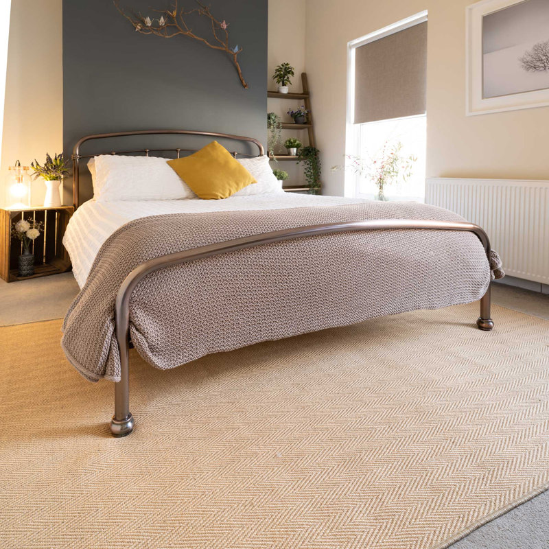 Handwoven Natural Jute Bordered Rug, Rectangle 120 x 170cm
