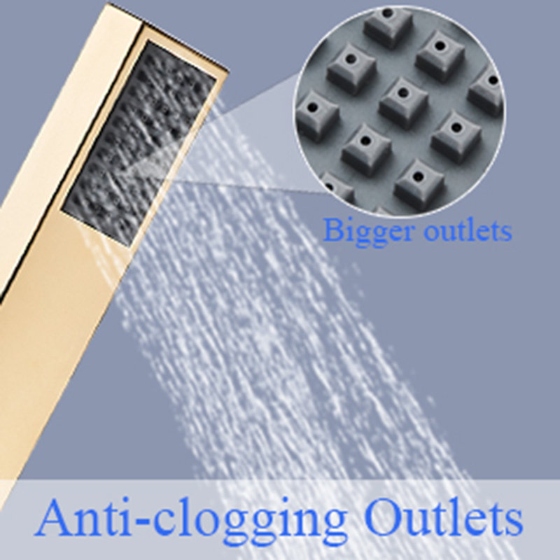 Floor Mounted Freestanding Bathtub Faucet Waterfall Tub Filler with Diverter, Gold