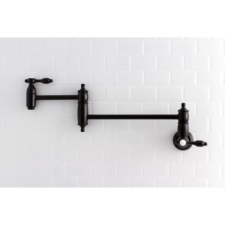 Kingston Brass Tudor Two-Handle 1-Hole Wall Mount Pot Filler Faucet