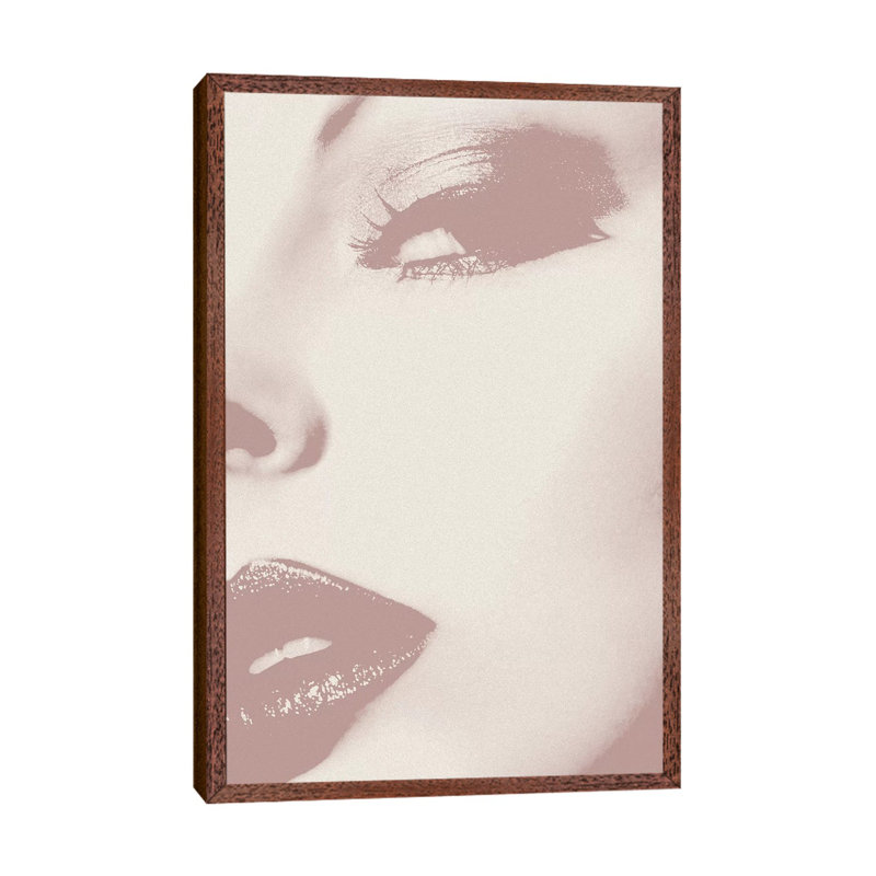 This Way - Print on Canvas, 66.04cm H x 45.72cm W x 3.81cm D, Classic Brown Wood Framed