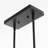 Saramarie 5 - Light Matte Black Kitchen Island Pendant with Clear Glass Shade