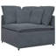  Canapé modulaire surdimensionné en velours gris foncé (100% polyester)-1592114650