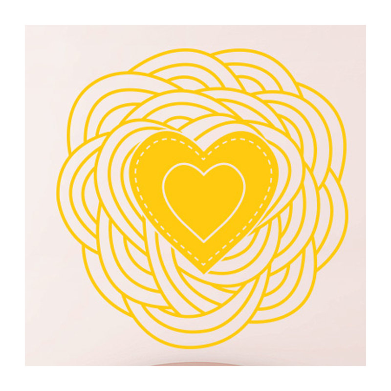 Abstract Wall Decal, Dark Yellow