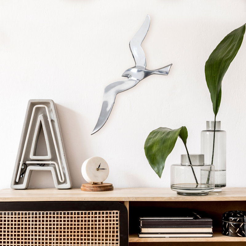 Handmade Modern Landscape & Nature Wall Decor on Metal, 8.5" H x 0.2" W x 1.5" D