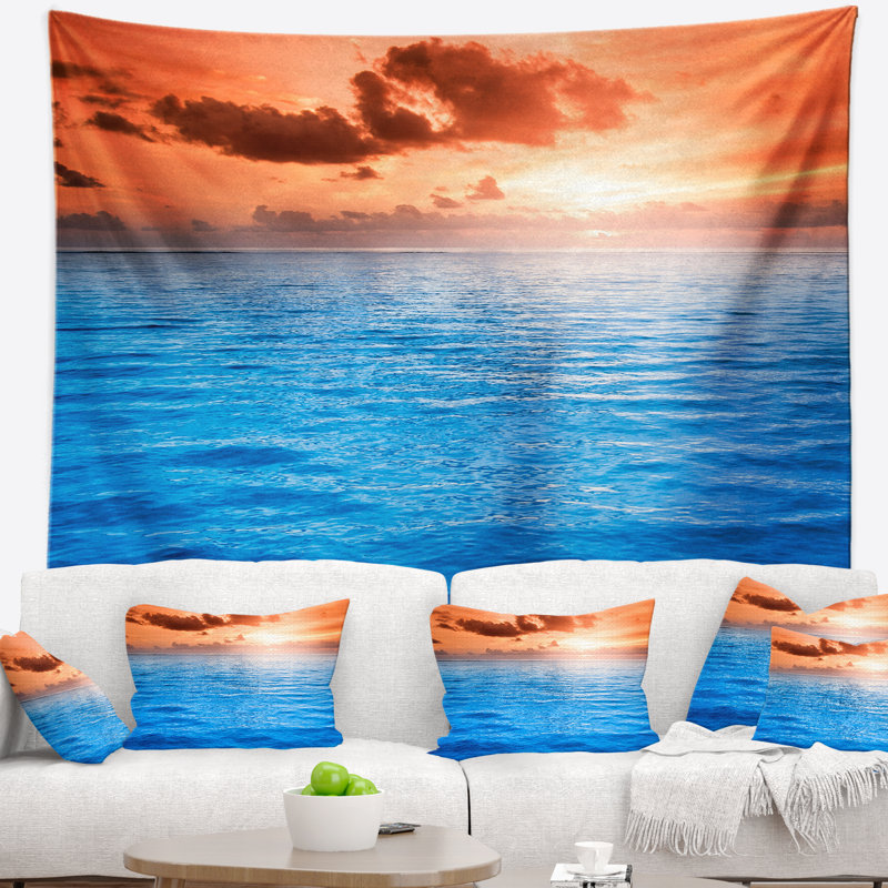 Tapisserie coucher de soleil, H 32 po x l 39 po