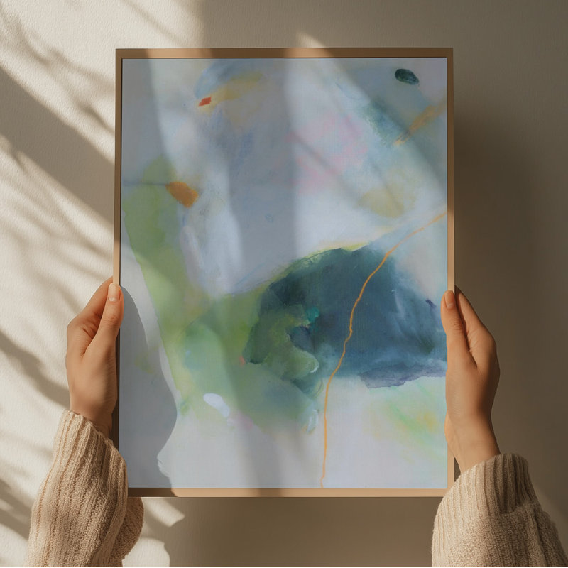 Serene Abstract Landscape by Arohika Verma — Abstract Wall Art, Size, Format, Frame Color