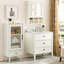 Armoire de salle de bain 2 portes avec miroir - hauteur de tablette réglable, 3 décorations de panier de décoration de Noël pour salle de bain, cuisine, tablette de salle de lavage, arbre
