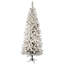 Pacific Flocked Pencil Pine Artificial Christmas Tree-664833401-658775321