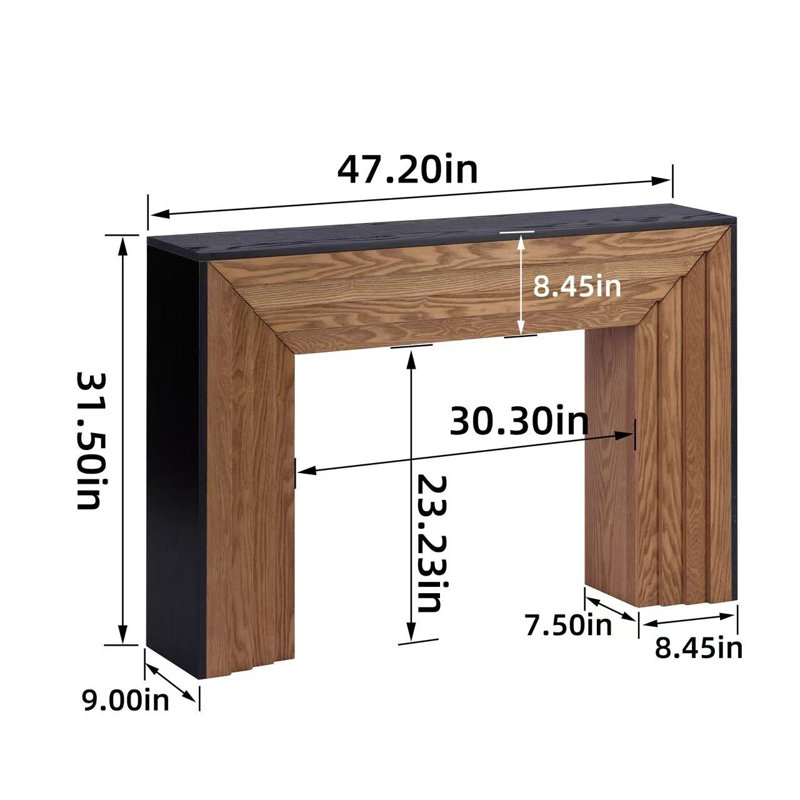 47In Modern Wood Console Table