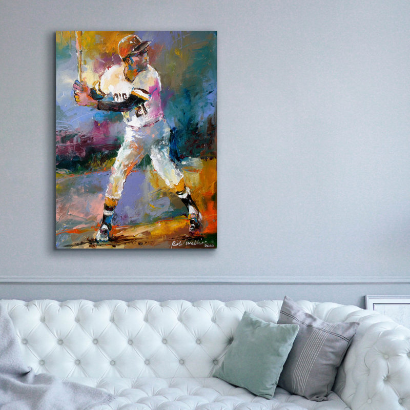 " Roberto Clemente " by Richard Wallich, 54" H x 40" W x 1.5" D