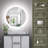Adorna  Round Frameless Backlit Mirror, LED Bathroom Mirror with Dimmable Brightness, Anti-fog Function, 50000h Lifetime, Shatterproof Film-88783307