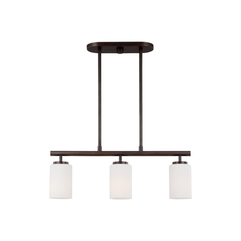 Oslo Three Light Island Pendant from Generation Lighting , No, Midnight Black