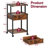 3 Tier Printer Stand with Storage Drawer Rolling Printer Table with Wheels Home Office,Retro-2134846103