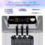 Machine à crème glacée commerciale 2200W - 5,8 à 8 gallons par heure, saveur 2 + 1, autonettoyant, distributeur de trémie 2 x 7 L pour utilisation commerciale