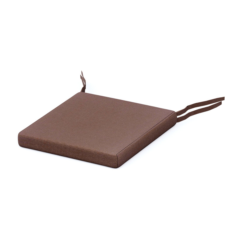Sunbrella Outdoor 2.5'' Dining Chair Seat Cushion, Walnut