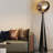 Black+Amber Iron+Acrylic Free form Floor Lamps