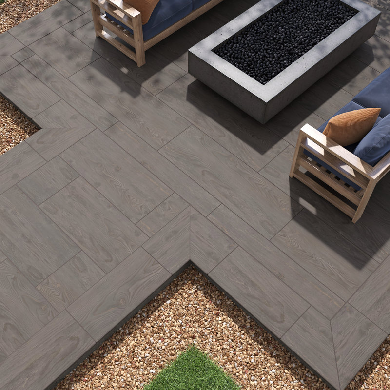 Arden Flint 16 in. x 47 in. x 0.78 in. Matte Porcelain Wood Look Paver (10.44 sq. ft./unit, 2 Pieces), Flint