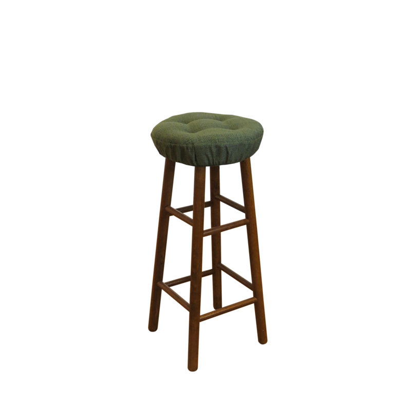 Non-Slip Textured Barstool Seat Cushion, 14-Inches Round, Celadon Green